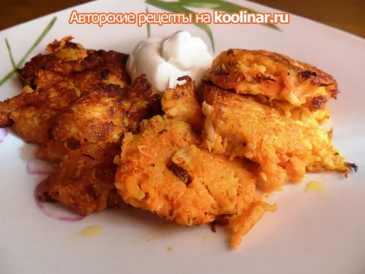 Оладьи с яблоками и морковью: шаг 8