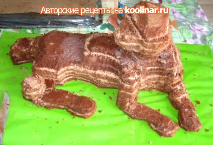 Торт "леопард" подарок для любимой дочери на годик + дуэль "мастичный 3д торт": шаг 6