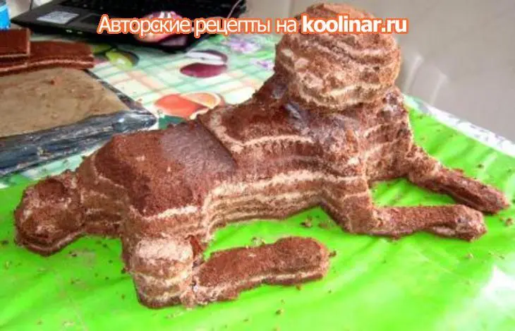 Торт "леопард" подарок для любимой дочери на годик + дуэль "мастичный 3д торт": шаг 7