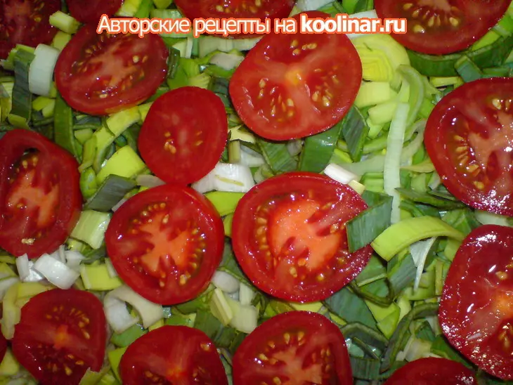 Запечённая кумжа на овощной "подушке": шаг 2