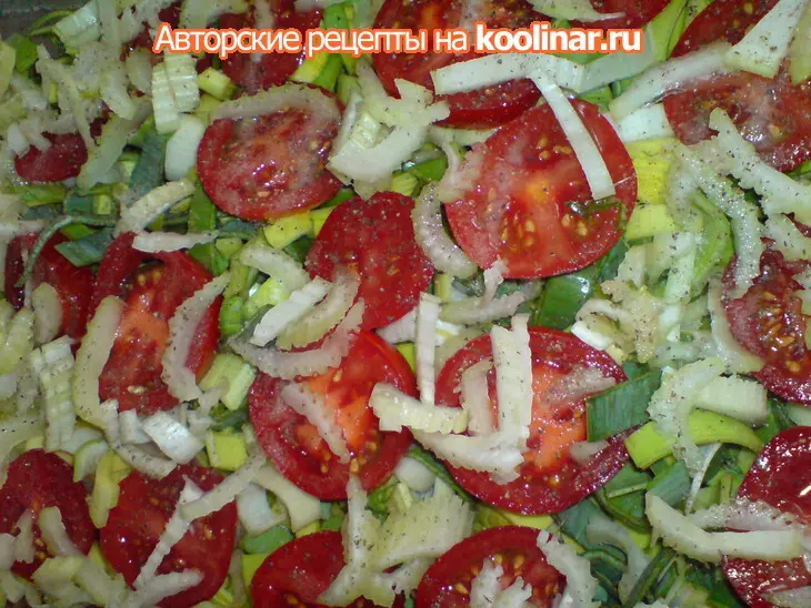 Запечённая кумжа на овощной "подушке": шаг 3