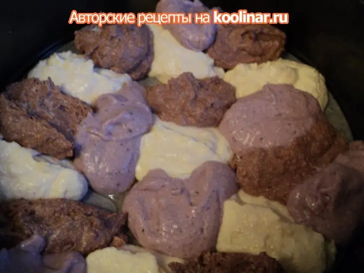 Творожная запеканка-торт  «три вкуса».: шаг 6