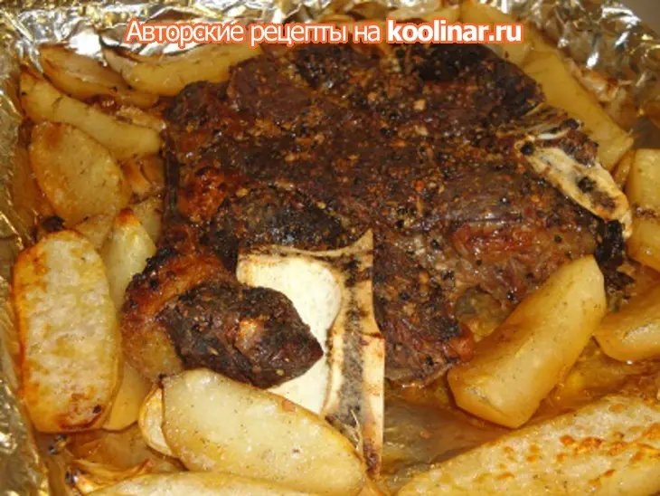 Мясо с фенхелем,чесноком и картофелем: шаг 5