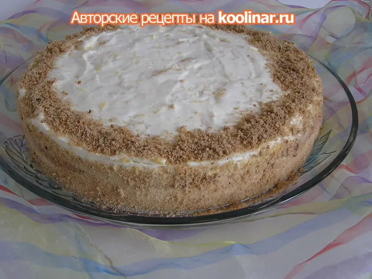Торт «любовь к трем  апельсинам…и бананам с клубникой»… угощение к дню победы!!!: шаг 6