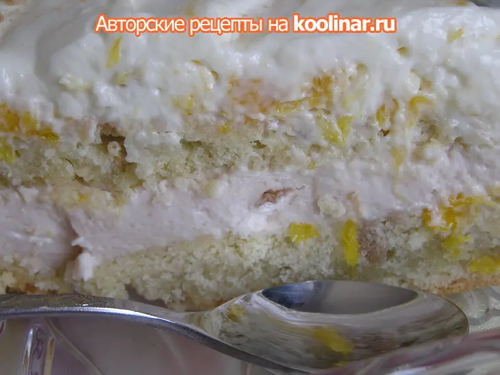 Торт «любовь к трем  апельсинам…и бананам с клубникой»… угощение к дню победы!!!: шаг 7