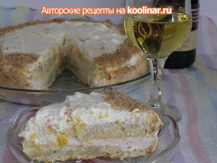 Торт «любовь к трем  апельсинам…и бананам с клубникой»… угощение к дню победы!!!: шаг 9