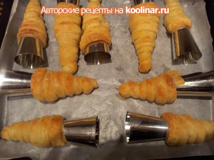 Слоёные трубочки с кремом: шаг 2