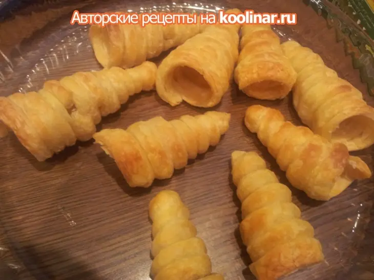 Слоёные трубочки с кремом: шаг 3
