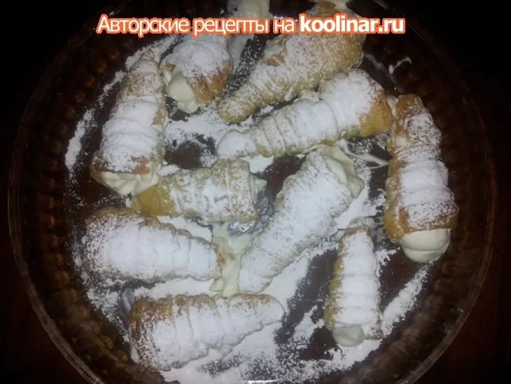 Слоёные трубочки с кремом: шаг 4