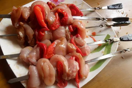 Куриные шашлычки "розочки": шаг 6