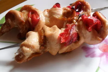 Куриные шашлычки "розочки": шаг 8
