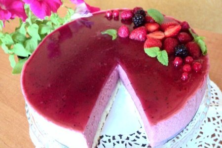 Торт «черносмородиновое наслаждение» (delice au cassis)  по рецепту от джеймса мартина.: шаг 15