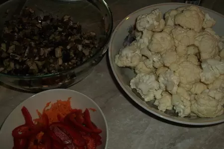 Запеканка из цветной капусты с грибами: шаг 1