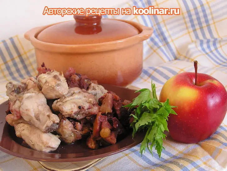 Курица с фруктовой свитой.: шаг 6