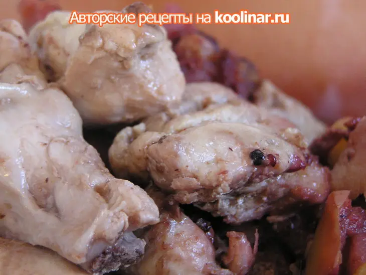 Курица с фруктовой свитой.: шаг 7