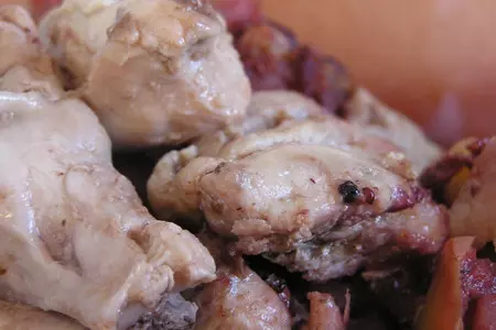 Курица с фруктовой свитой.: шаг 7