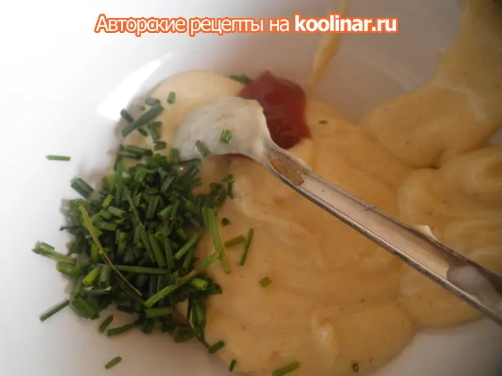 Картофельные корзиночки с креветочным салатом и домашним майонезом: шаг 3
