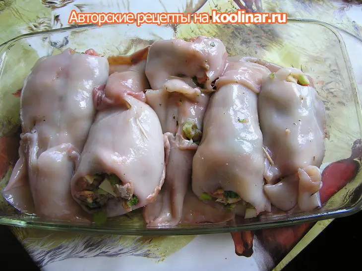 Кальмары фаршированные « мой ласковый и нежный зверь».: шаг 2