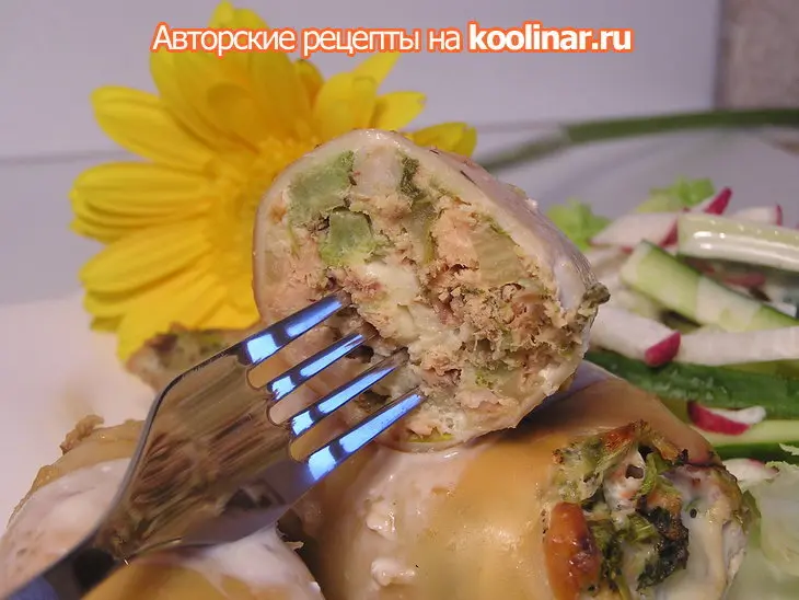 Кальмары фаршированные « мой ласковый и нежный зверь».: шаг 8