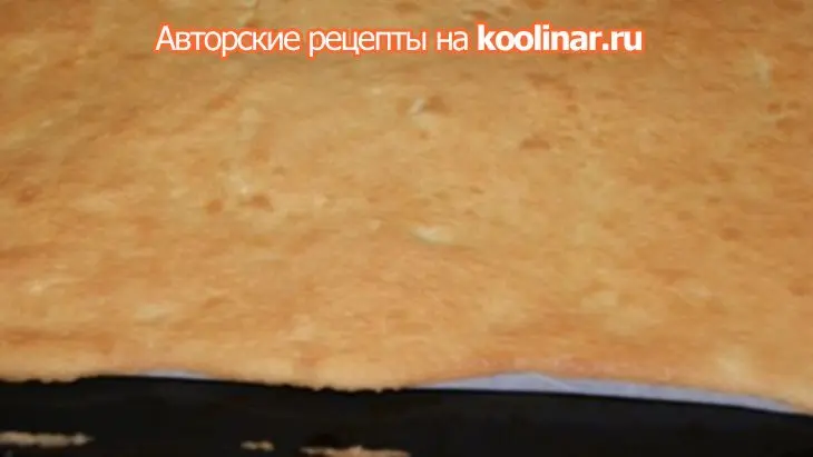 Бисквитный рулет "японский шелк": шаг 8