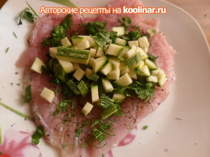 Куриный рулет с цуккини: шаг 4