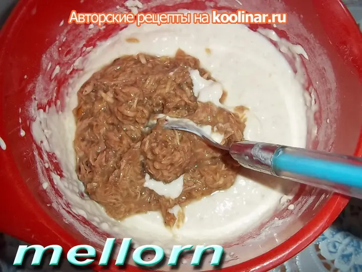 Пирог-кекс с тунцом и сыром: шаг 2
