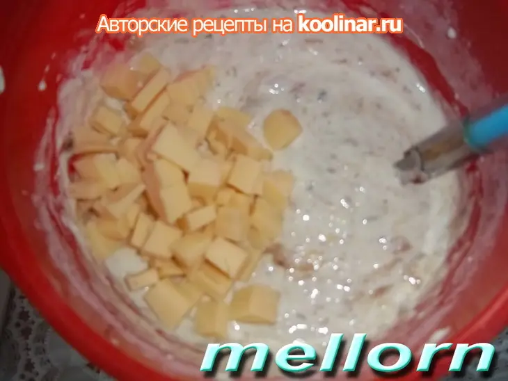 Пирог-кекс с тунцом и сыром: шаг 3