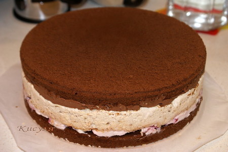 Шоколадно-клубничный торт с ореховым безе и конфетами из клубники “оленька”: шаг 29