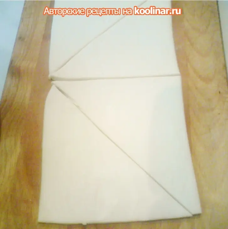 Слоёные конвертики с печенью: шаг 5