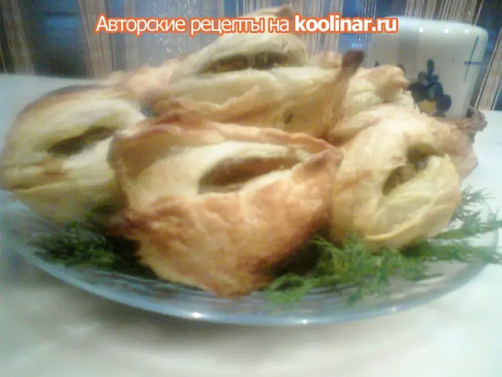 Слоёные конвертики с печенью: шаг 8