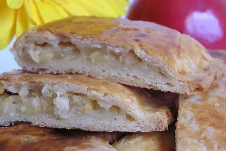 Песочные полоски с пикантной яблочной начинкой.: шаг 8