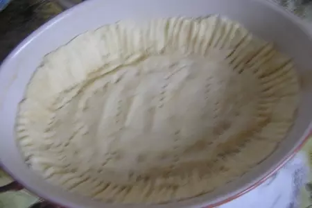 Пай с творожным пудингом и сливами.: шаг 4