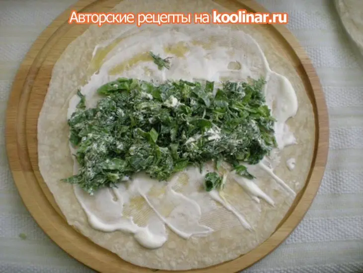 Ленивый бёрек с зеленью: шаг 2