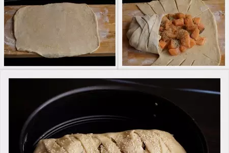 Пирог с форелью и зеленым сыром: шаг 1