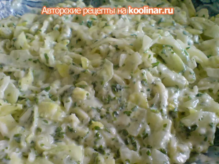 Оладьи из молодой капусты с сыром/из духовки: шаг 4