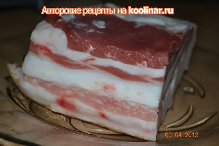 Запеченное сало по бабушкиному рецепту: шаг 1