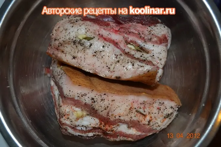 Запеченное сало по бабушкиному рецепту: шаг 2