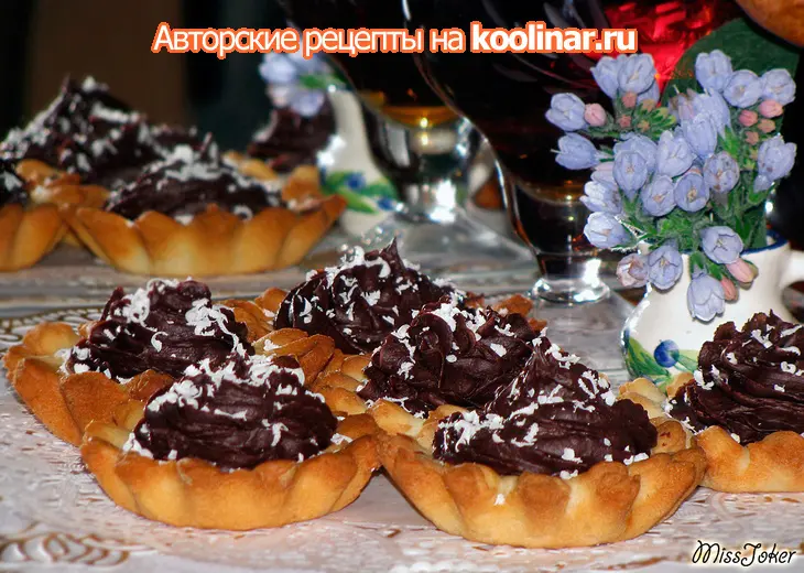 Песочные корзиночки "трюфели в снегу": шаг 12