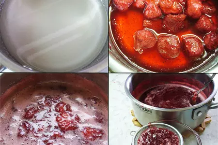 Клубничная манная каша в корзиночках: шаг 3