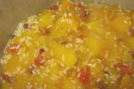 Тыквенная каша с рисом и сухофруктами: шаг 7
