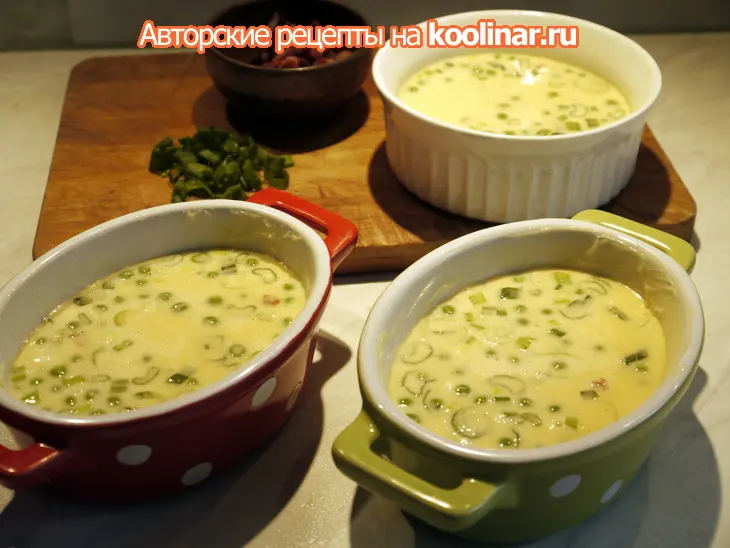 Сливочная яичница с беконом из духовки (идеи для завтрака): шаг 3