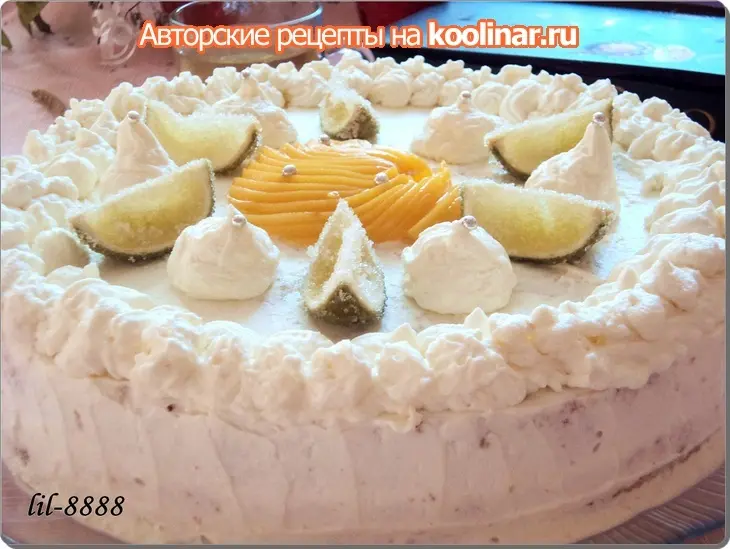 Торт лимонно-лаймовый с персиками.: шаг 14