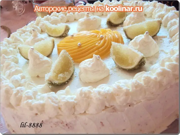 Торт лимонно-лаймовый с персиками.: шаг 15