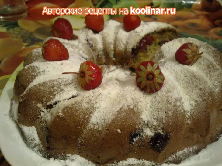 Кекс "яблочно-черешневый с корицей и коньяком": шаг 2