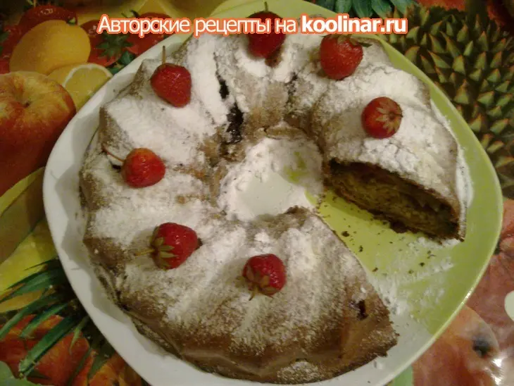 Кекс "яблочно-черешневый с корицей и коньяком": шаг 3