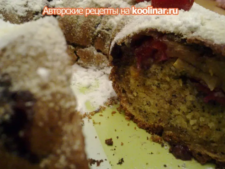 Кекс "яблочно-черешневый с корицей и коньяком": шаг 4