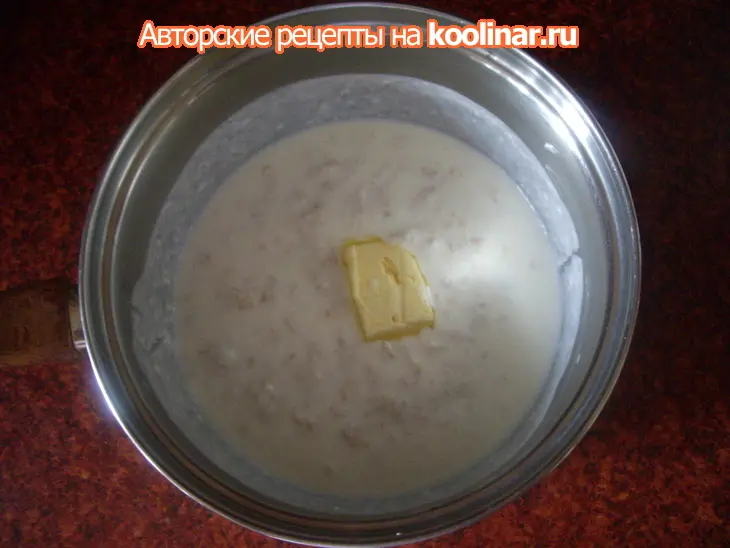 Овсяная каша на сметане с черешней: шаг 3