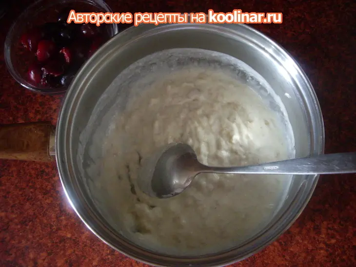 Овсяная каша на сметане с черешней: шаг 4