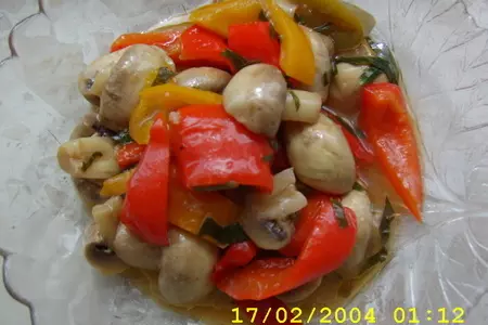 Маринованные шампиньоны со  сладким перцем.: шаг 1