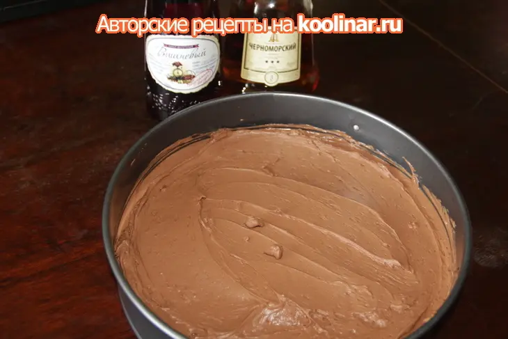 Торт " вишневый трюфель": шаг 5